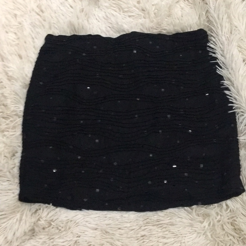 Glittered Black mini skirt